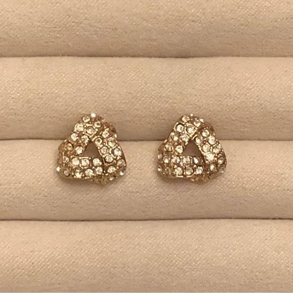 Apt. 9 | Pave Love Knot Earrings | Gold Tone